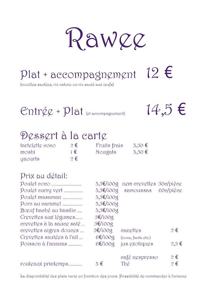 Rawee - Menu Image 1
